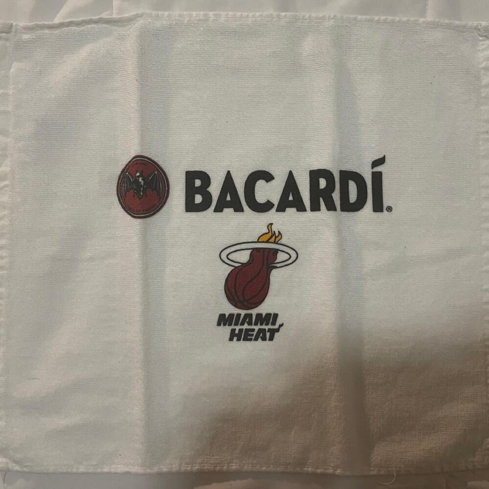 Bacardi miami heat towel with